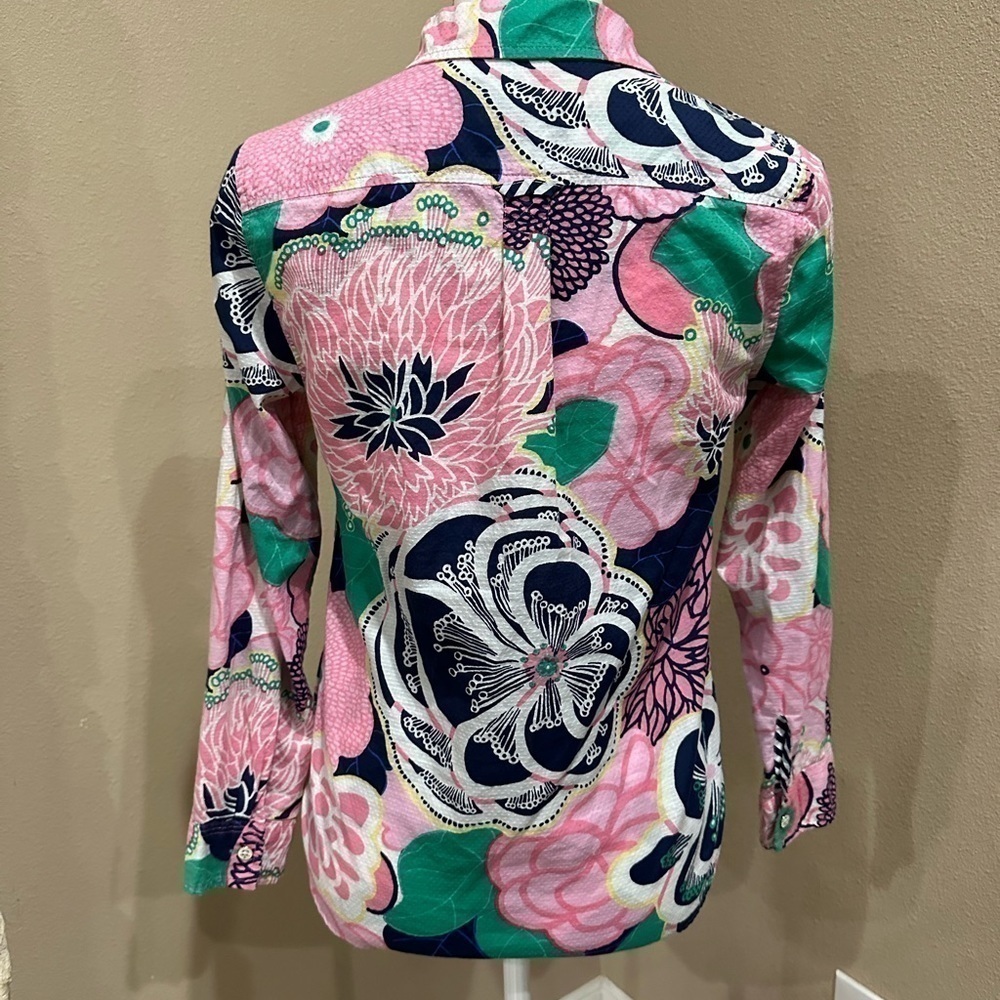 Talbots button down floral blouse - image 5